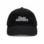 Black Egotrips Dad Cap Studio Egotrips with front embroidered.