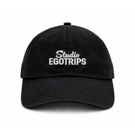 Black Egotrips Dad Cap Studio Egotrips with front embroidered.