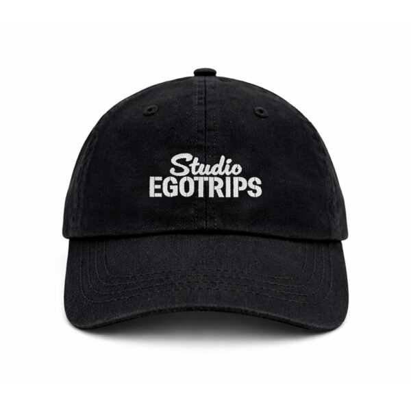 Black Egotrips Dad Cap Studio Egotrips with front embroidered.