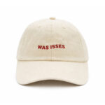 Cream Egotrips Dad Cap Was Isses with front embroidery.